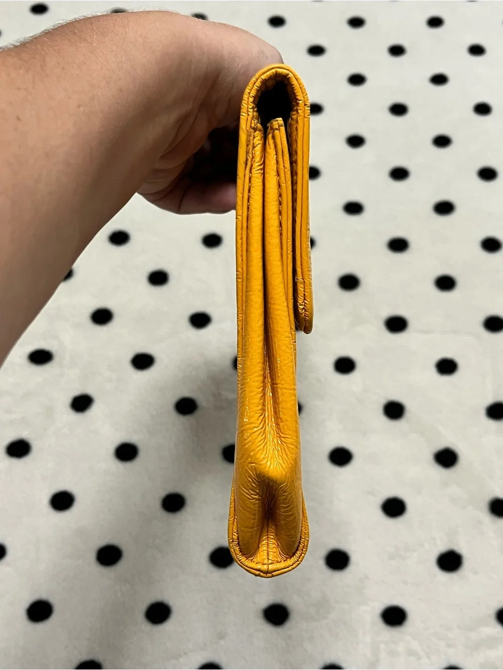 HOBO International Y2K Katrina Mustard Patent Leather Clutch